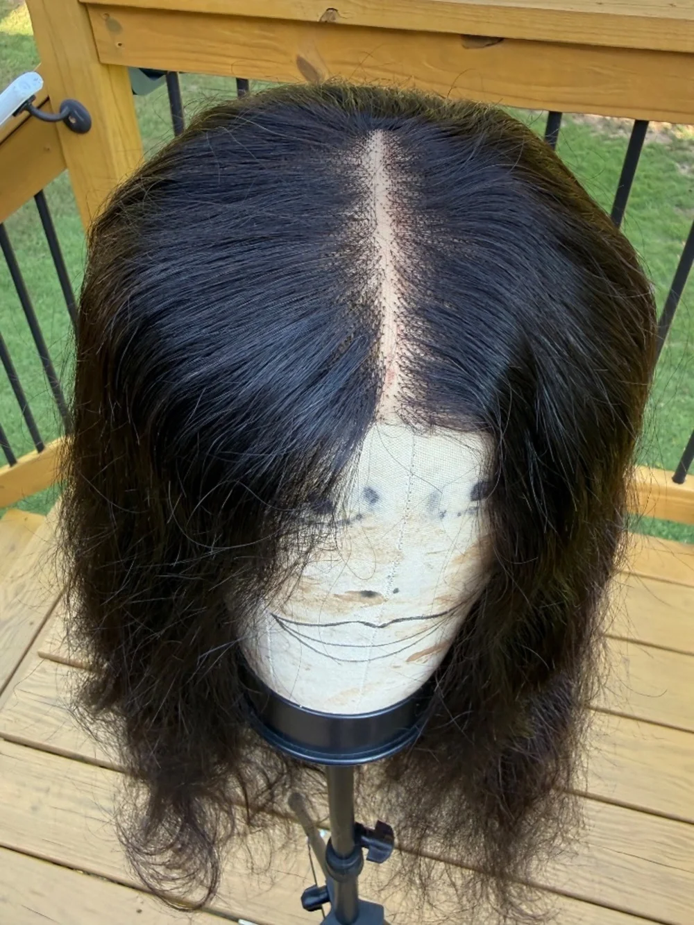 20” Off Black Human Hair Wig